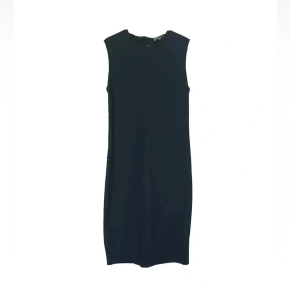 Vince Dresses & Skirts - Vince Knit Sheath Midi Dress Crew Neck Stretch Sleeveless Navy Sz XS
